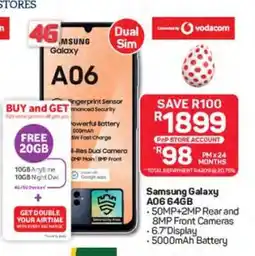 Pick n Pay Samsung Galaxy A06 64GB offer