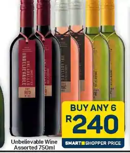 Pick n Pay Hypermarket Unbelievable Wine Assorted 750ml offer