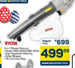Pick n Pay Hypermarket RYOBI 3-in-1 Blower Vacuum offer