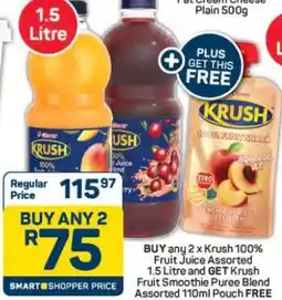 Pick n Pay Hypermarket Krush 100% Fruit Juice Assorted 1.5 Litre offer