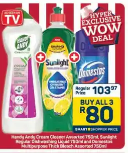Pick n Pay Hypermarket Handy Andy, Sunlight, Domestos Bundle offer