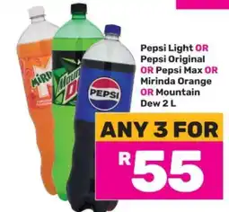 Game Pepsi Light, Pepsi Original, Pepsi Max, Mirinda Orange, Mountain Dew offer