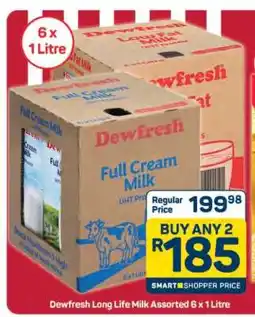 Pick n Pay Hypermarket Dewfresh Long Life Milk Assorted 6 x 1 Litre offer
