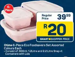 Pick n Pay Otima 6-Piece Eco Foodsavers Set Assorted Colours Each offer