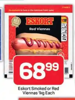 Pick n Pay Hypermarket Eskort Smoked or Red Viennas offer