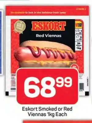 Pick n Pay Hypermarket Eskort Smoked or Red Viennas offer