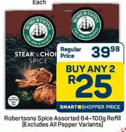 Pick n Pay Hypermarket Robertsons Spice Assorted 64–100g Refill offer