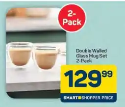 Pick n Pay Hypermarket Double Walled Glass Mug Set 2-Pack offer