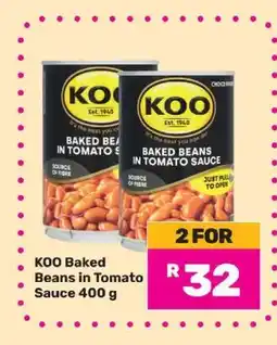 Game Koo Baked Beans in Tomato Sauce 400 g offer