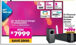 Game 65” QLED Smart Google TV (65Q6600H) offer