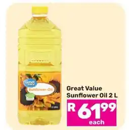 Game Great Value Sunflower Oil 2 L offer