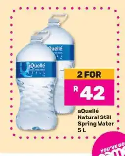 Game aQuellé Natural Still Spring Water 5 L offer