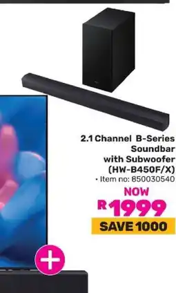 Game 2.1 Channel B-Series Soundbar with Subwoofer (HW-B450F/X) offer