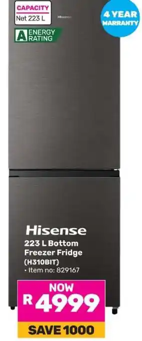 Game Hisense 223 L Bottom Freezer Fridge (H310BIT) offer