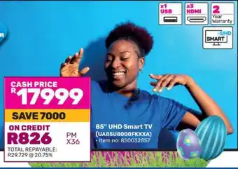 Game 85 UHD Smart TV offer