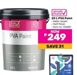 Game simple choice 20 L PVA Paint offer