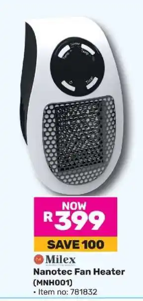 Game Milex Nanotec Fan Heater (MNH001) offer