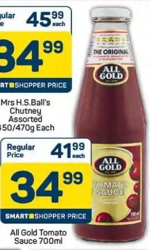 Pick n Pay Hypermarket All Gold Tomato Sauce-700ml offer