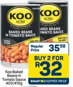 Pick n Pay Hypermarket Koo Baked Beans In Tomato Sauce 400/410g offer