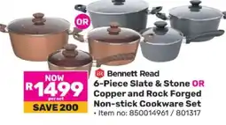 Game Bennett Read 6-Piece Slate & Stone OR Copper and Rock Forged Non-Stick Cookware Set offer