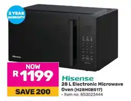 Game Hisense 28 L Electronic Microwave Oven (H28MOBS17) offer