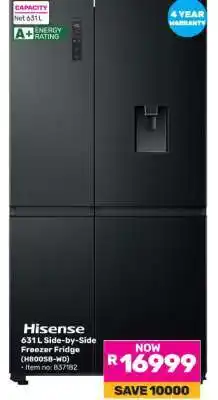 Game Hisense 631L Side By Side Freezer Fridge H800SB-WD offer