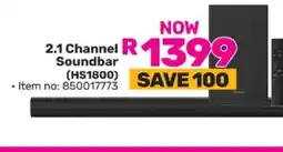Game 2.1 Channel Soundbar (HS1800) offer