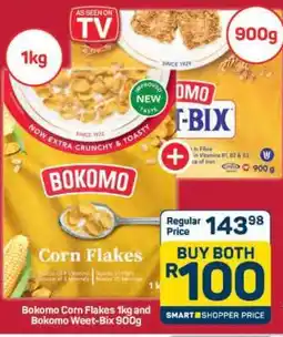 Pick n Pay Hypermarket Bokomo Corn Flakes 1kg and Bokomo Weet-Bix 900g offer
