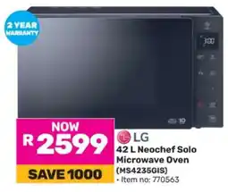 Game LG 42 L Neochef Solo Microwave Oven offer