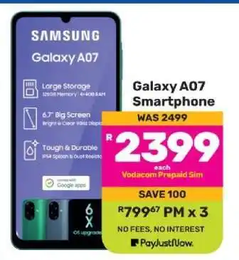 Game Galaxy A07 Smartphone offer