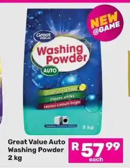 Game Great Value Auto Washing Powder 2 kg offer