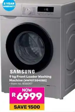 Game Samsung 9 kg Front Loader Washing Machine (WW90T3040BS) offer
