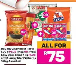 Game Sunblest Pasta, Iwisa/Nyala Samp, Lucky Star Pilchards offer