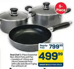 Pick n Pay Hypermarket Real Chef 5-Piece Essential Non-Stick Pots and Pan offer