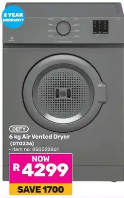 Game Defy 6 kg Air Vented Dryer offer