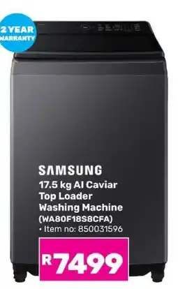 Game Samsung 17.5 kg AI Caviar Top Loader Washing Machine offer