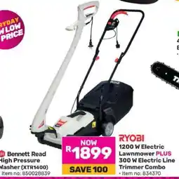 Game RYOBI 1200 W Electric Lawnmower PLUS 300 W Electric Line Trimmer Combo offer