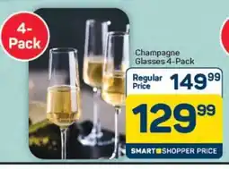 Pick n Pay Hypermarket Champagne Glasses 4-Pack offer
