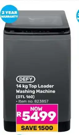 Game Defy 14 kg Top Loader Washing Machine (DTL 160) offer