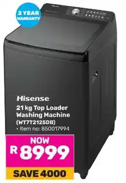 Game Hisense 21 kg Top Loader Washing Machine offer