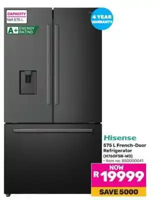 Game Hisense 575 L French Door Refrigerator (H760FSB-WD) offer