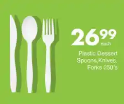 Save Hyper Plastic Dessert Spoons, Knives, Forks offer
