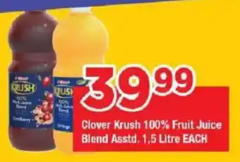 OK Grocer Clover Krush 100% Fruit Juice Blend offer