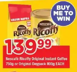 OK Grocer Nescafé Ricoffy Original Instant Coffee or Original Doypack offer