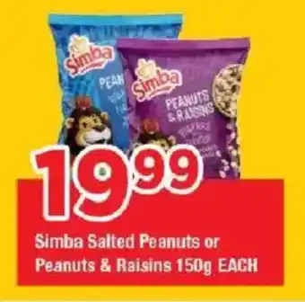 OK Grocer Simba Salted Peanuts or Peanuts & Raisins offer