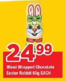 OK Grocer Wawi Wrapped Chocolate Easter Rabbit offer