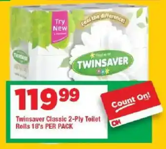 OK Grocer Twinsaver Classic 2-Ply Toilet Rolls offer