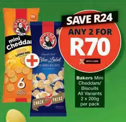 Checkers Hyper Bakers Mini Cheddars/ Biscuits All Variants offer