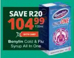 Checkers Hyper Benylin Cold & Flu Syrup All In One offer