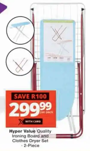 Checkers Hyper Hyper Value Quality Ironing Board and Clothes Dryer Set offer